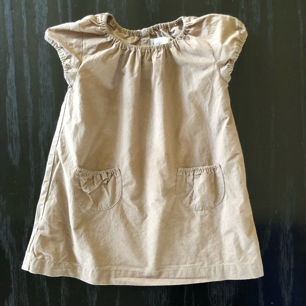 Petit Bateau Brown Tunic Dress 6-9 mos